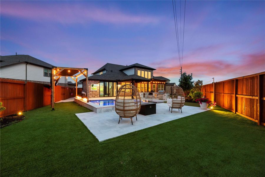 Exterior details and patio area of a home in Towne Lake 45', 50', 80', Cypress (Image 24).