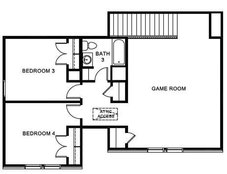 D.R. Horton's Quail floorplan, 2nd floor - All Home and community information, including pricing, included features, terms, availability and amenities, are subject to change at any time without notice or obligation. All Drawings, pictures, photographs, video, square footages, floor plans, elevations, features, colors and sizes are approximate for illustration purposes only and will vary from the homes as built.