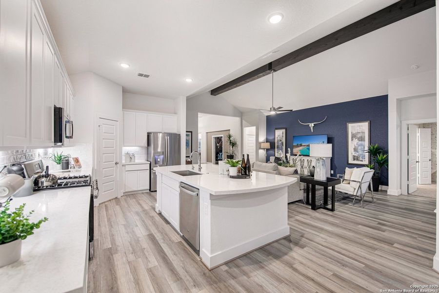 Furnished interior view inside a new home in Stillwater Ranch, San Antonio (Image 3).