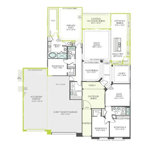 2D floor plan layout of this home in Whispering Hills, Phoenix, AZ (Image 4).