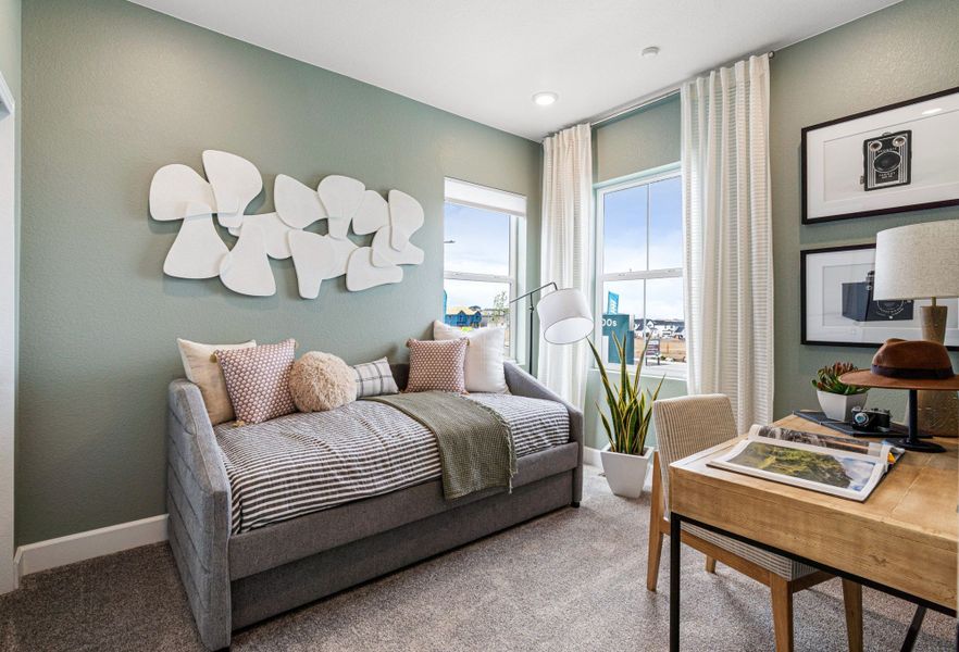 Furnished interior view inside a new home in Trailstone Town Collection, Arvada (Image 9).