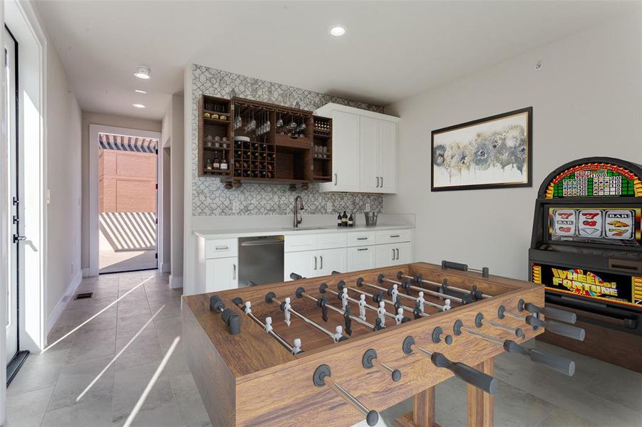 Virtually staged Rooftop Terrace room