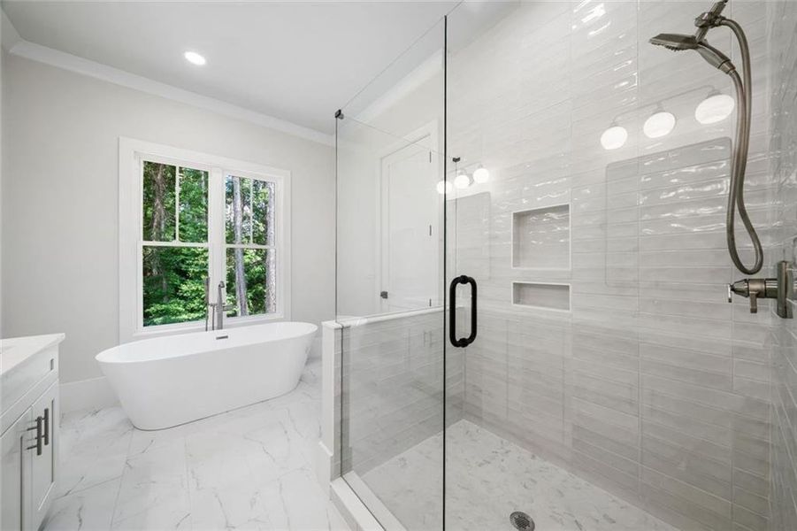 Furnished interior view inside a new home in , Atlanta (Image 44).