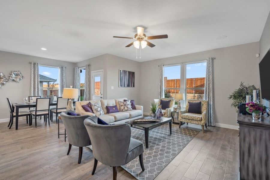 Furnished interior view inside a new home in Bluestem, Rhome (Image 22).