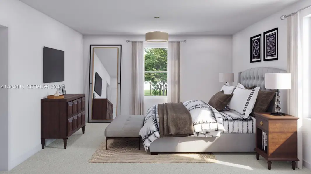 Furnished interior view inside a new home in Acacia Groves, Miami (Image 4).