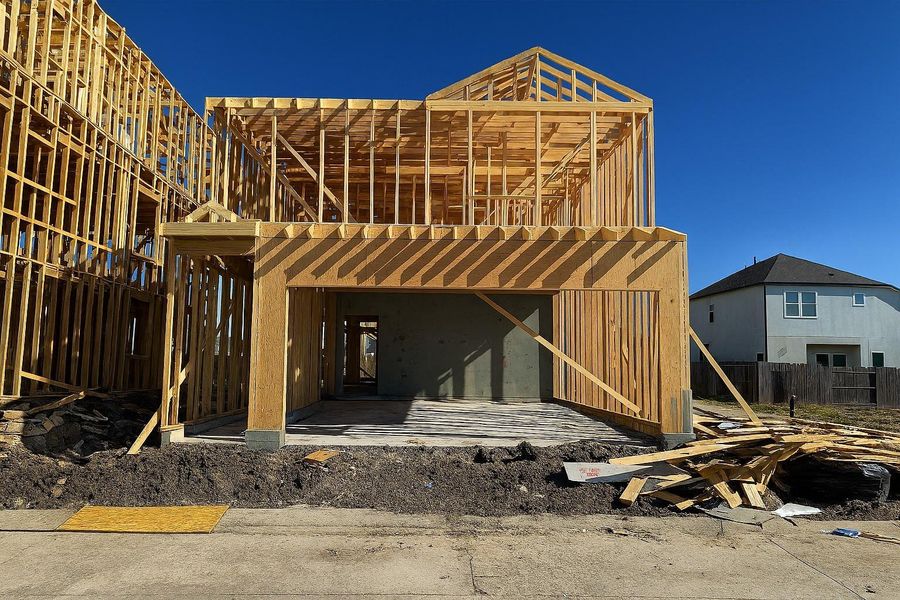 In-progress construction of a new home in Cloverdale, Houston, TX (Image 4).