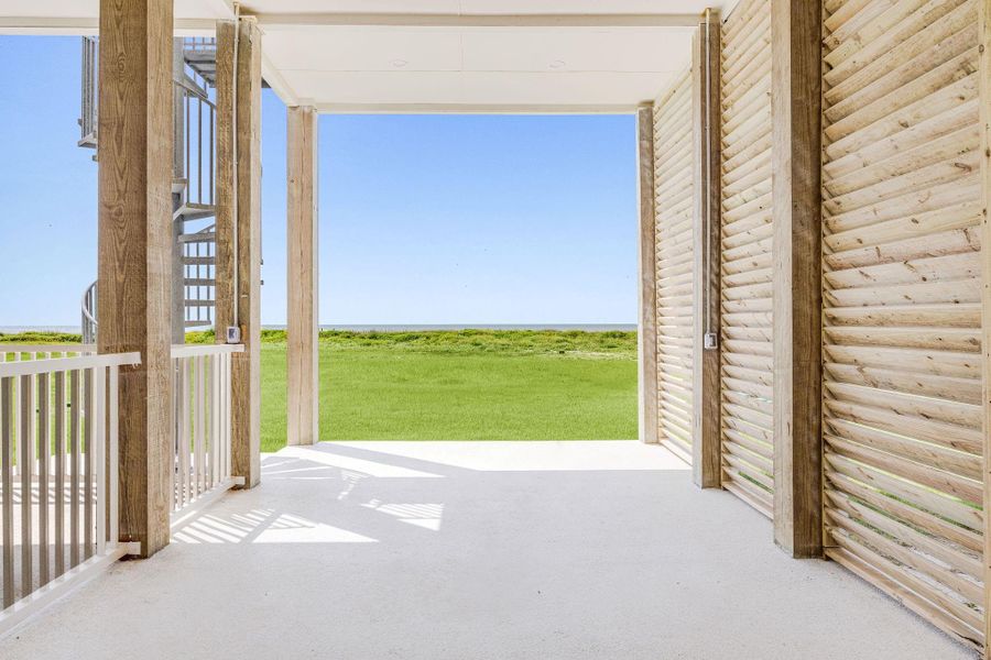 Exterior details and patio area of a home in , Galveston (Image 3).