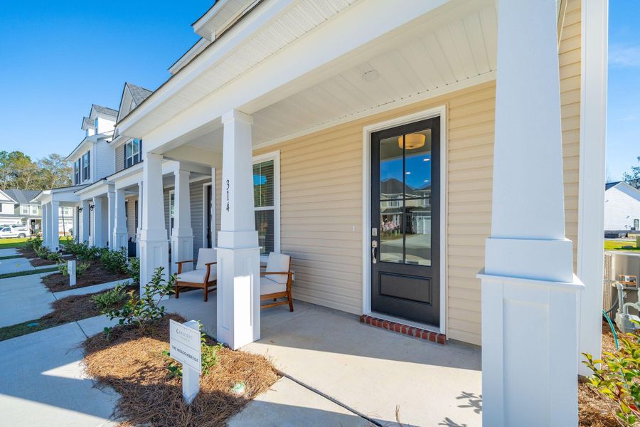 Exterior details and patio area of a home in Lakeview Commons, Goose Creek (Image 3).