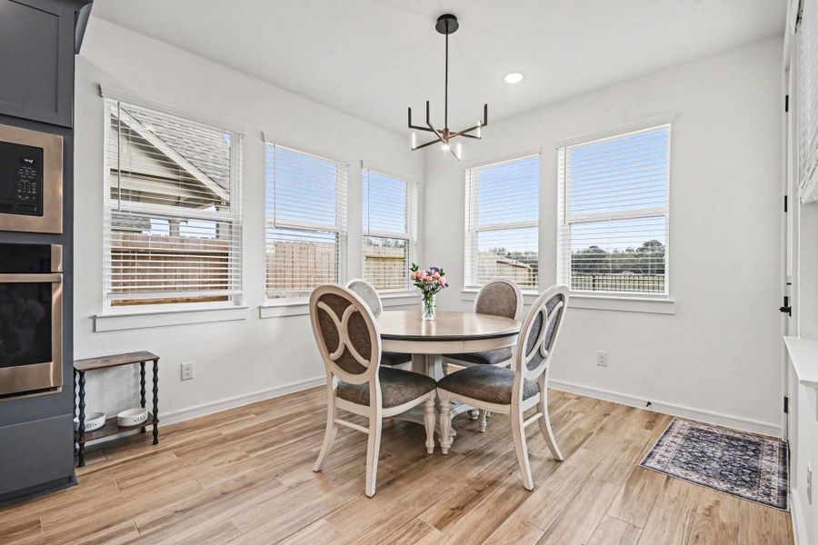 Furnished interior view inside a new home in Centennial Oaks, Santa Fe (Image 10).