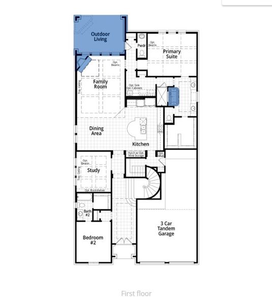 2D floor plan layout of this home in Star Trail: 55ft. lots, Prosper, TX (Image 2). 2D floor plan layout of this home in Star Trail: 55ft. lots, Prosper, TX (Image 2).