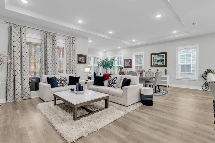 Furnished interior view inside a new home in K. Hovnanian's® Four Seasons at Lakes of Cane Bay, Summerville (Image 14).