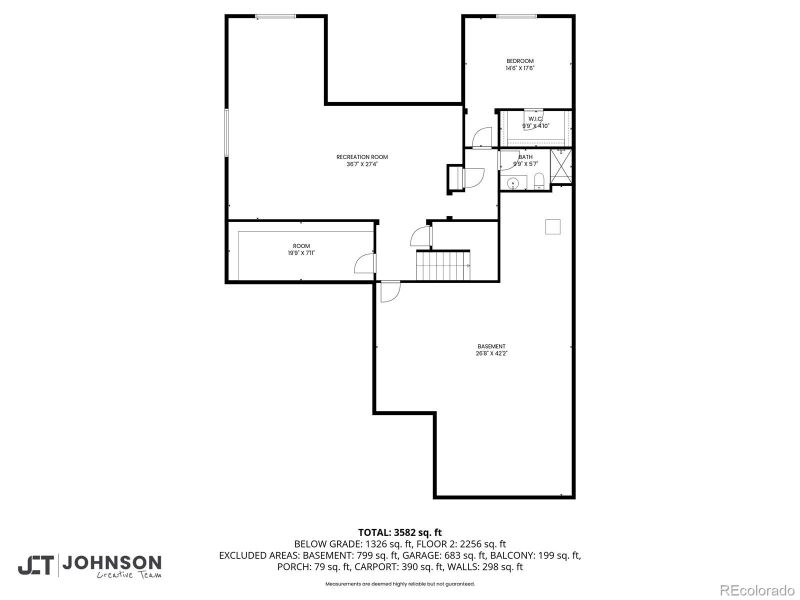 2D floor plan layout of this home in Montaine, Castle Rock, CO (Image 4).