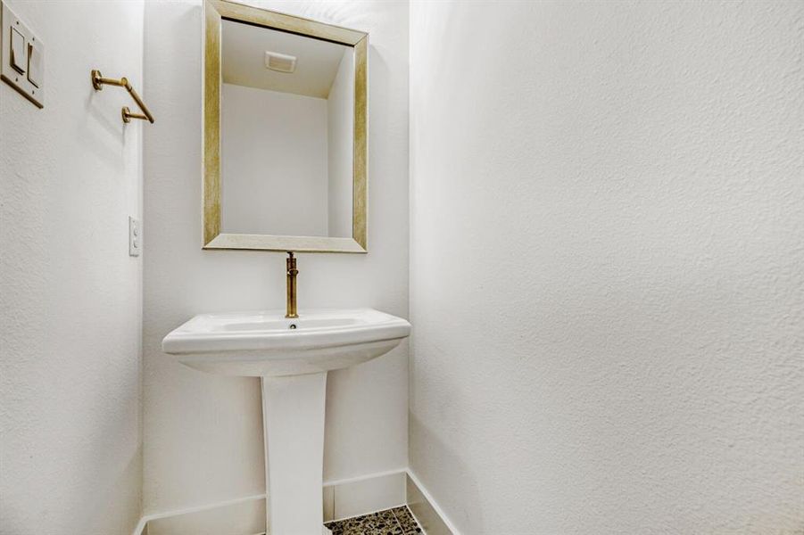 Bathroom with baseboards