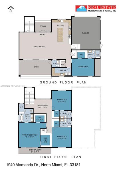 2D floor plan layout of this home in , North Miami, FL (Image 5).