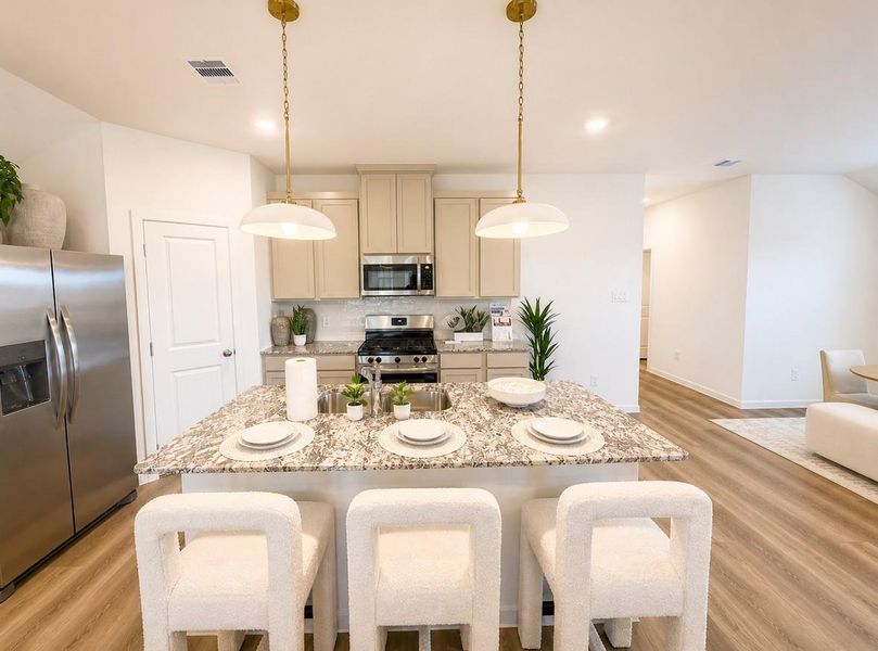 Furnished interior view inside a new home in , Houston (Image 12).