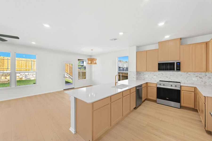 Furnished interior view inside a new home in McKinney Crossing, Austin (Image 11). Furnished interior view inside a new home in McKinney Crossing, Austin (Image 11).