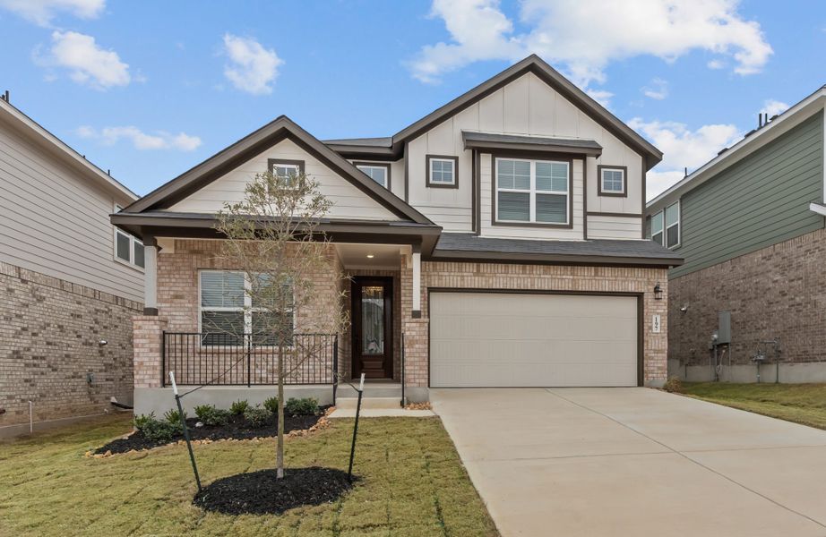 Representative exterior photo of a completed home built from the Lilly 50′ by Chesmar Homes in Esperanza – New Phase Now Selling, Boerne, TX (Image 8). Representative exterior photo of a completed home built from the Lilly 50′ by Chesmar Homes in Esperanza – New Phase Now Selling, Boerne, TX (Image 8).