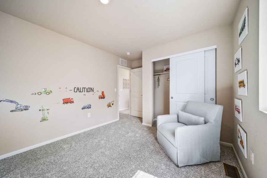 Furnished interior view inside a new home in Thompson River Ranch, Johnstown (Image 16).
