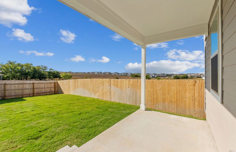 Exterior details and patio area of a home in Sonterra, Jarrell (Image 25).