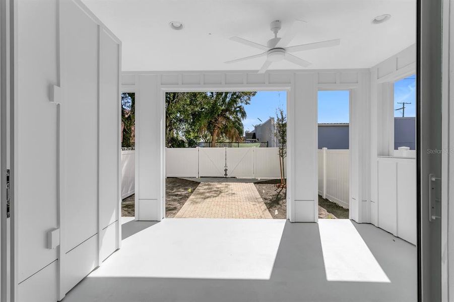 Exterior details and patio area of a home in , Tampa (Image 4). Exterior details and patio area of a home in , Tampa (Image 4).