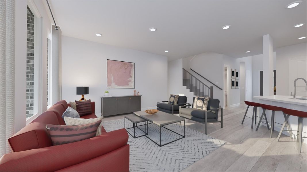 Furnished interior view inside a new home in The Highlands, Porter (Image 20).