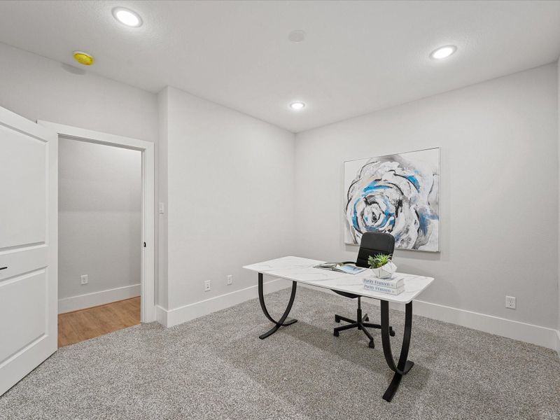 Furnished interior view inside a new home in Skyline Homes at Cavalcade, Houston (Image 5).