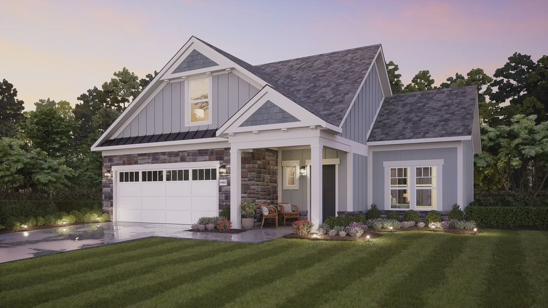 Representative exterior photo of a completed home built from the Palazzo by Epcon Communities in The Courtyards at Stewarts Creek, Smyrna, TN (Image 19).