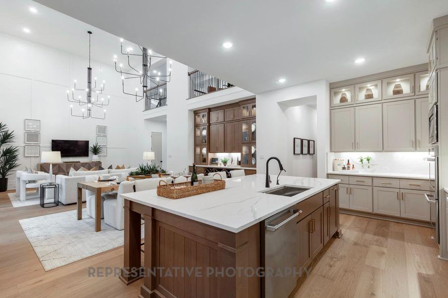 Furnished interior view inside a new home in Santa Rita Ranch: 90ft. lots, Liberty Hill (Image 31).