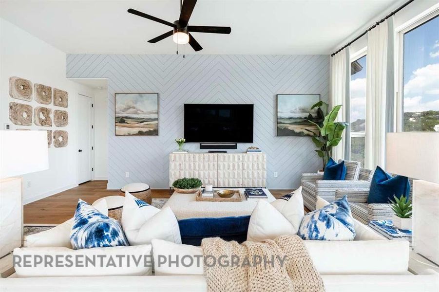 Furnished interior view inside a new home in Tavolo Park, Fort Worth (Image 32). Furnished interior view inside a new home in Tavolo Park, Fort Worth (Image 32).
