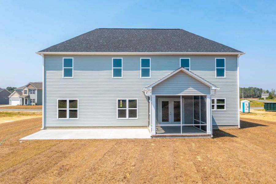 Representative exterior details of a home built from the Clayton A by JC Jackson Homes,LLC in Heritage Pointe, Newport (Image 4).