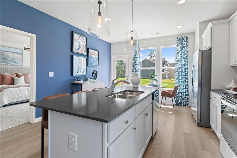 Furnished interior view inside a new home in Enclave at Evergreen, Fairburn (Image 16).
