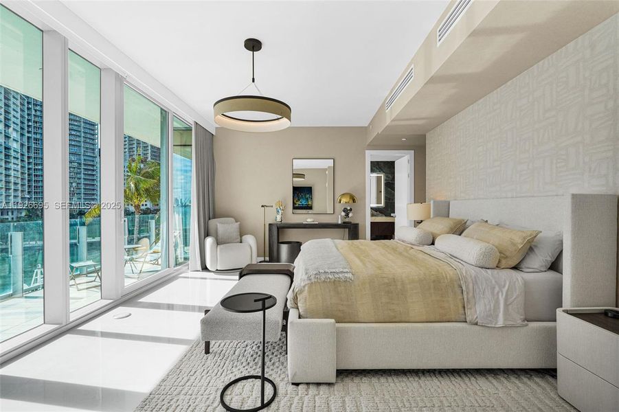 Furnished interior view inside a new home in , Miami (Image 32).