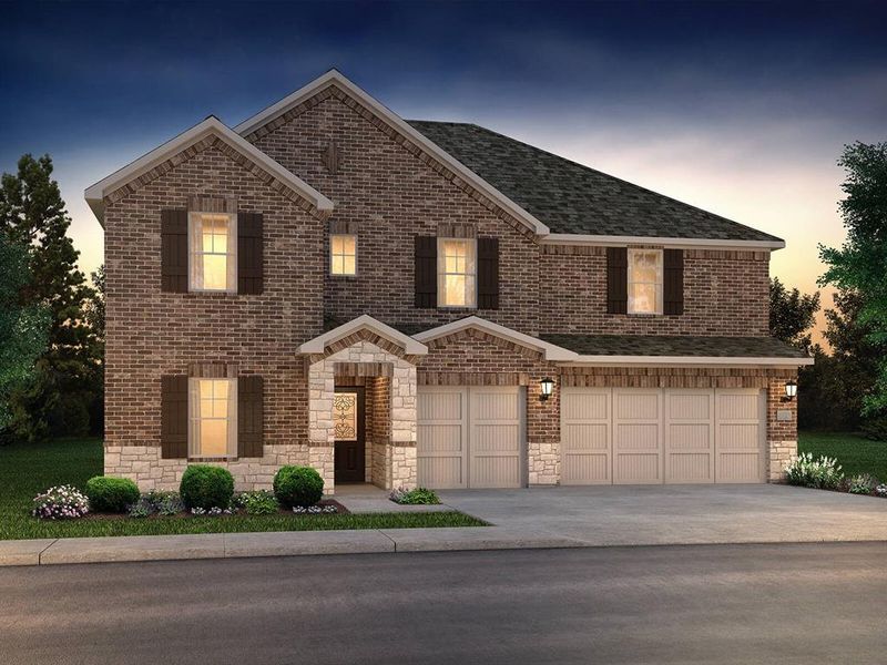Front exterior of a new home in Windmore, Princeton, TX, highlighting curb appeal (Image 1). Front exterior of a new home in Windmore, Princeton, TX, highlighting curb appeal (Image 1).