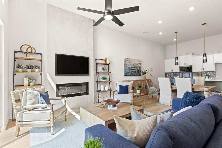 Furnished interior view inside a new home in Cottonwood Creek, Wylie (Image 7).