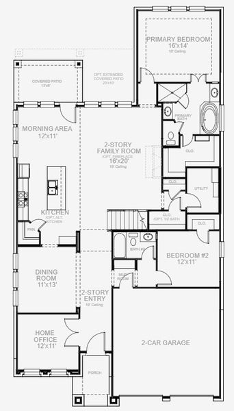 2D floor plan layout for the 2797W by Perry Homes in Two Step Farm 50', Montgomery, TX (Image 3). 2D floor plan layout for the 2797W by Perry Homes in Two Step Farm 50', Montgomery, TX (Image 3).