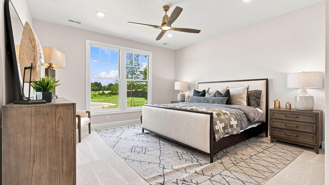 Furnished interior view inside a new home in The Courtyards at Hodges Farm, Charlotte (Image 17).