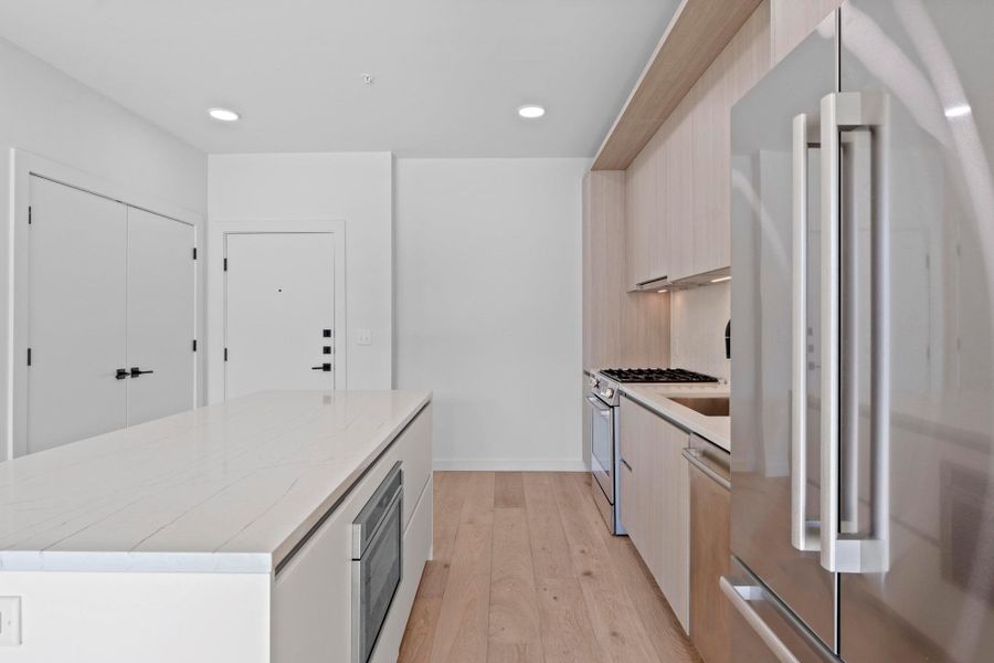 Furnished interior view inside a new home in One Oak, Austin (Image 14).