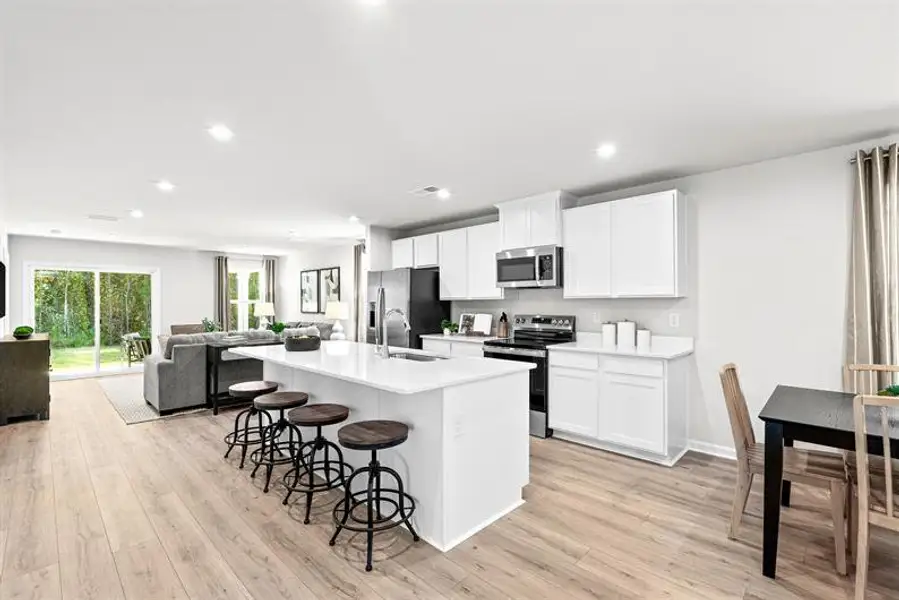 Representative furnished interior of a home built from the Fairview by Ryan Homes in Oakwood Trace, Fairburn (Image 4).