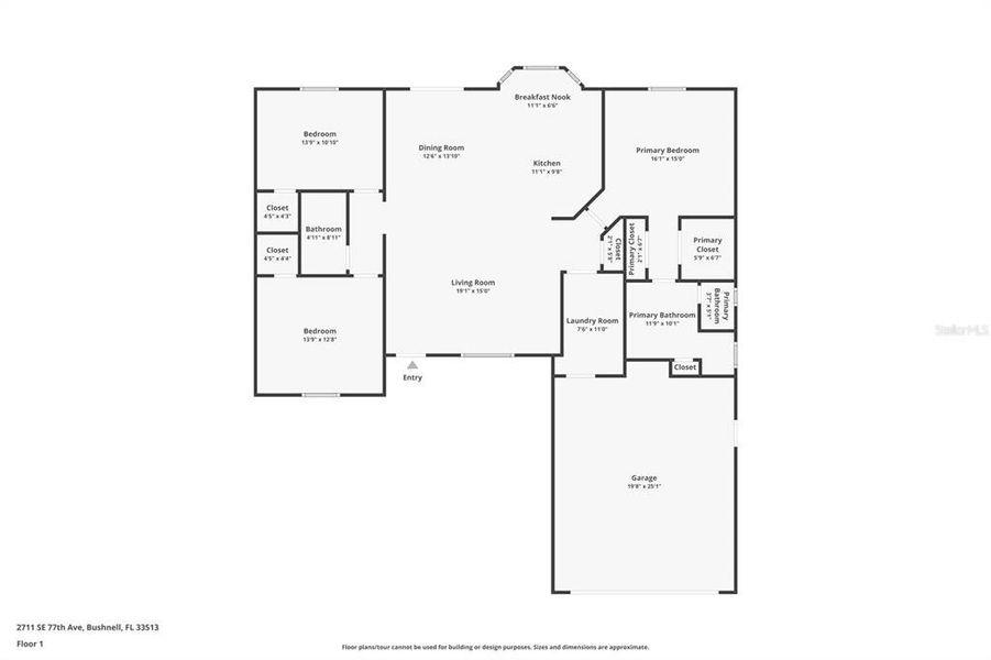 2D floor plan layout of this home in , Bushnell, FL (Image 3).