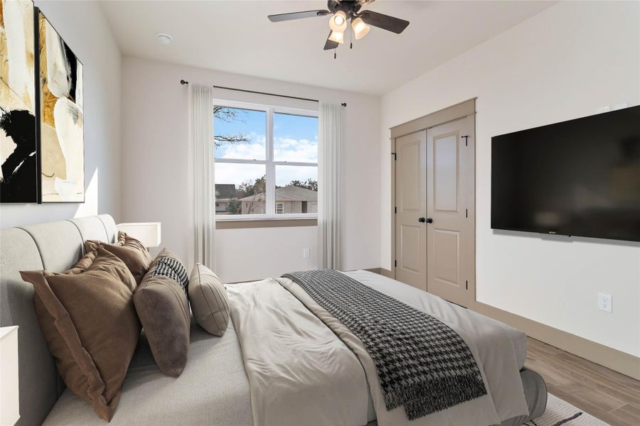 Bedroom #2 with virtual staging
