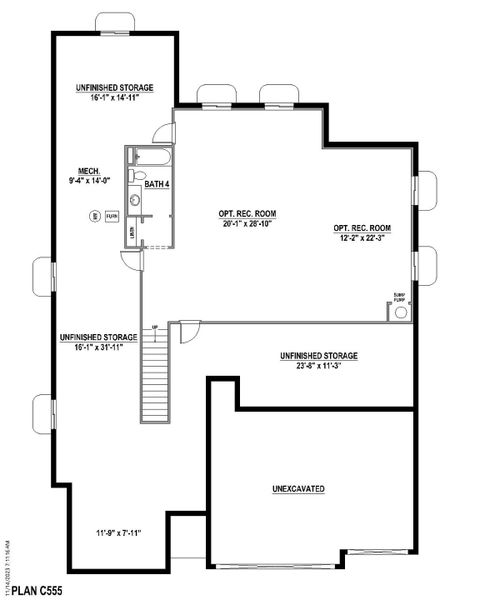 Plan C555 Base Bath