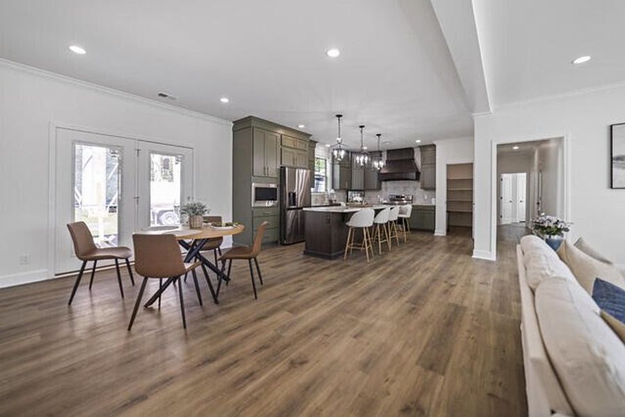 Furnished interior view inside a new home in , Cross (Image 31).