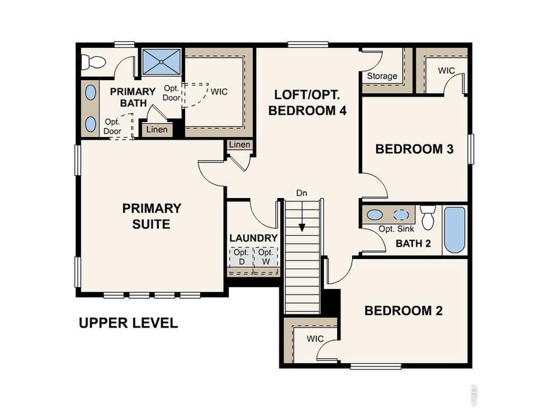 2D floor plan layout of this home in The Overlook at Johnstown Farms, Johnstown, CO (Image 3). 2D floor plan layout of this home in The Overlook at Johnstown Farms, Johnstown, CO (Image 3).