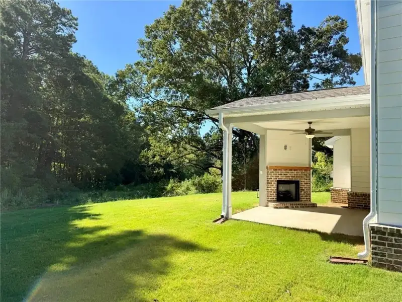 Exterior details and patio area of a home in Grandview at Millers Mill, Stockbridge (Image 3).