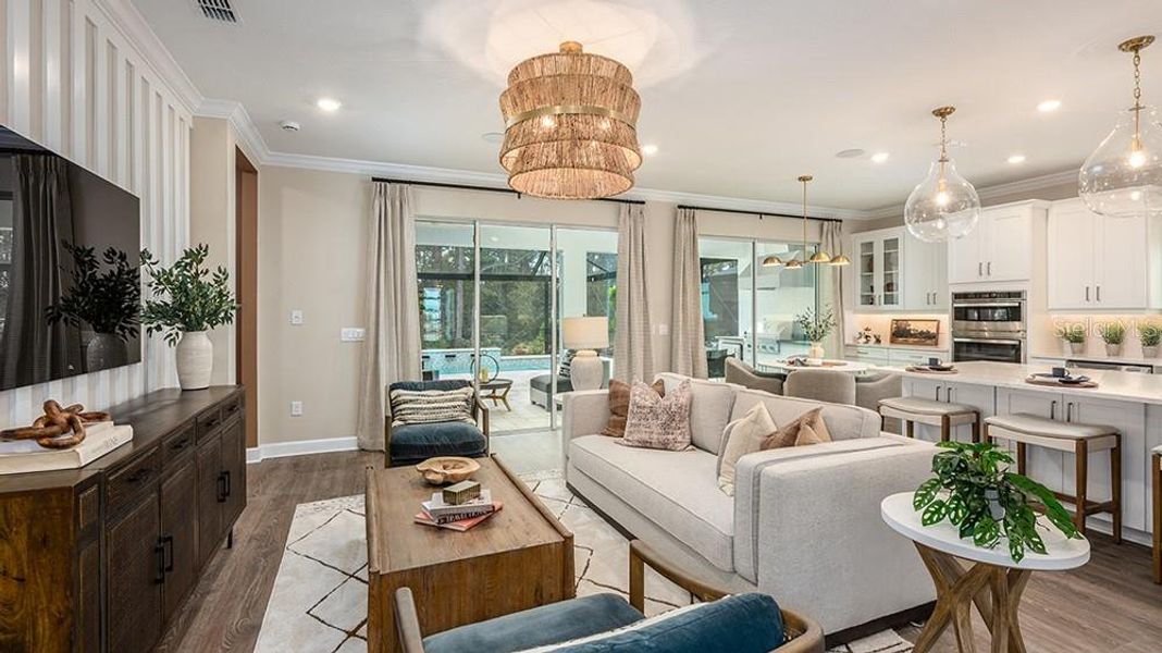 Furnished interior view inside a new home in Center Lake Ranch Community Group Page, St. Cloud (Image 5).