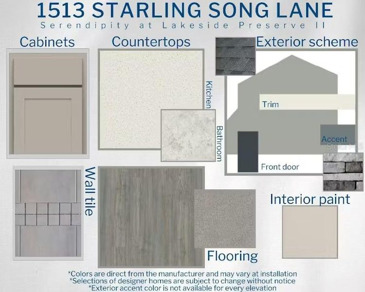 Sample of building materials used in homes in Lakeside Preserve, Lakeland (Image 4). Sample of building materials used in homes in Lakeside Preserve, Lakeland (Image 4).