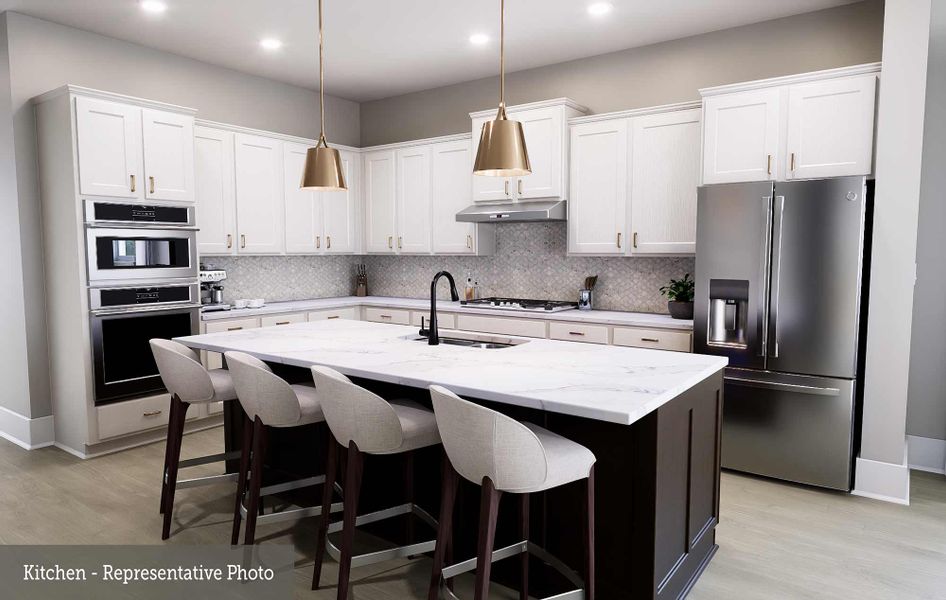 Furnished interior view inside a new home in Sienna - Grove Collection, Missouri City (Image 6).