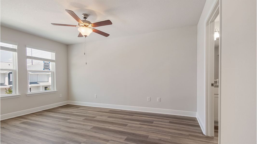 Representative unfurnished interior of a home built from the Palm Interior by D.R. Horton in Caballeros Estates Townhomes at Hombre, Panama City Beach (Image 28). Representative unfurnished interior of a home built from the Palm Interior by D.R. Horton in Caballeros Estates Townhomes at Hombre, Panama City Beach (Image 28).