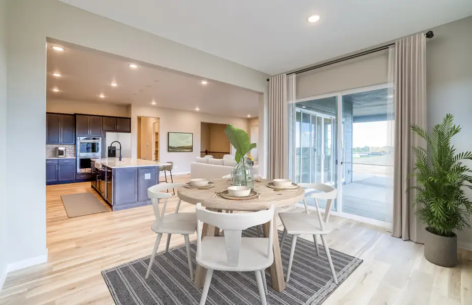 Furnished interior view inside a new home in Hilltop at Inspiration, Aurora (Image 2). Furnished interior view inside a new home in Hilltop at Inspiration, Aurora (Image 2).