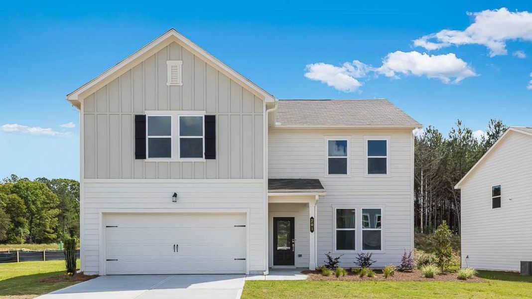 Front exterior of a new home in Heritage River, Euharlee, GA, highlighting curb appeal (Image 18).